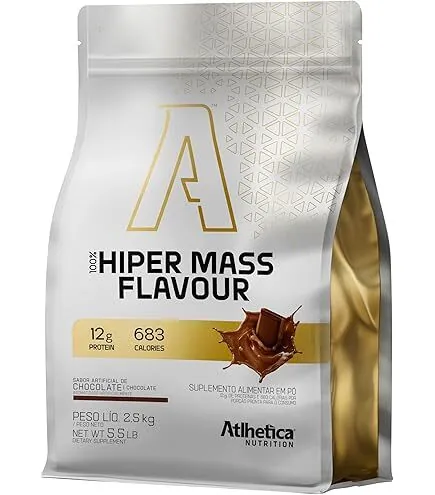 Atlhetica Nutrition 100% Hiper Mass Flavour 2.5Kg Chocolate - 2.5Kg de rendimento