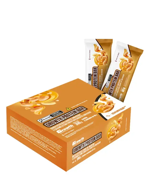 Barra Proteica Extra 65g Display C/ 6 Un - Growth Supplements - 16g de proteína por barra