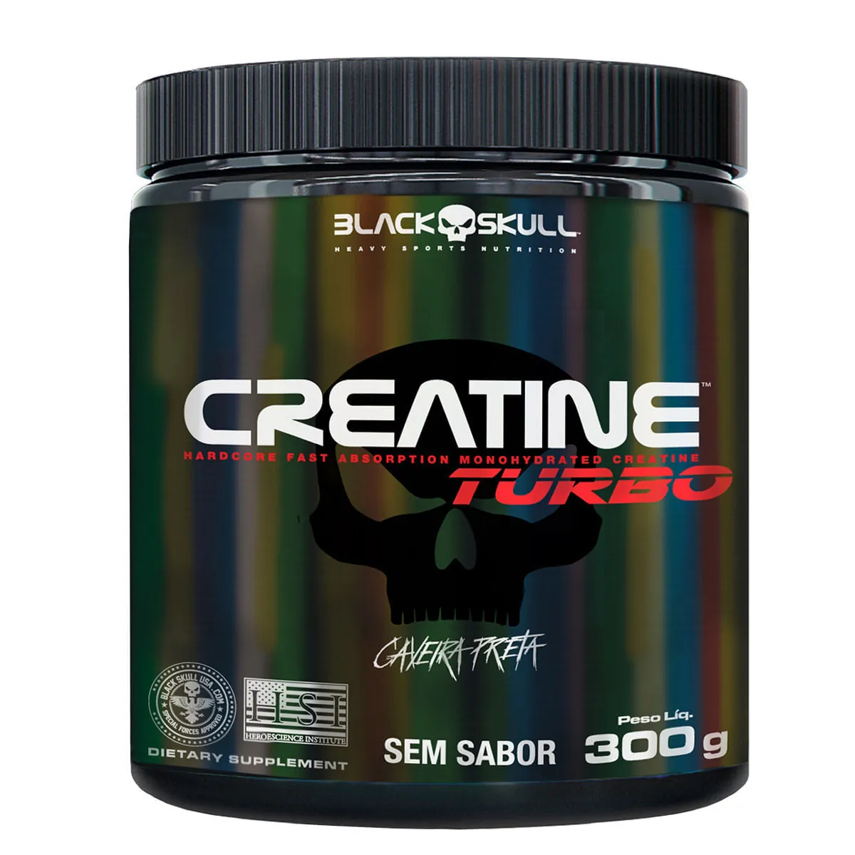 Black Skull Creatine Turbo 300g - Aumenta força
