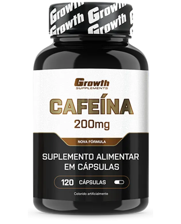 Cafeína 200mg 120 Cápsulas - Growth Supplements - 200mg por cápsula