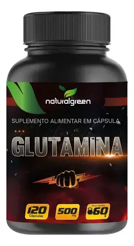 Glutamina 500mg NaturalGreen 120 Cápsulas