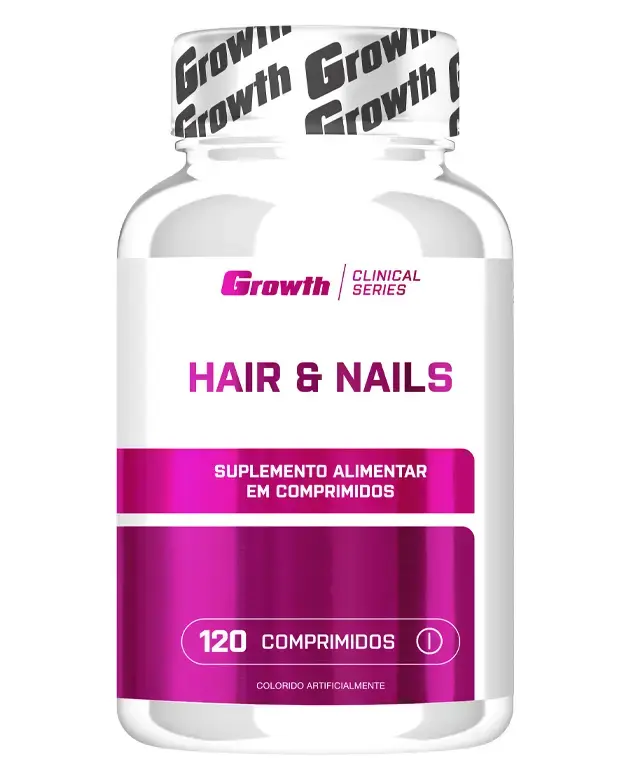 Hair E Nails 120 Comp - Growth Supplements - Com biotina e zinco