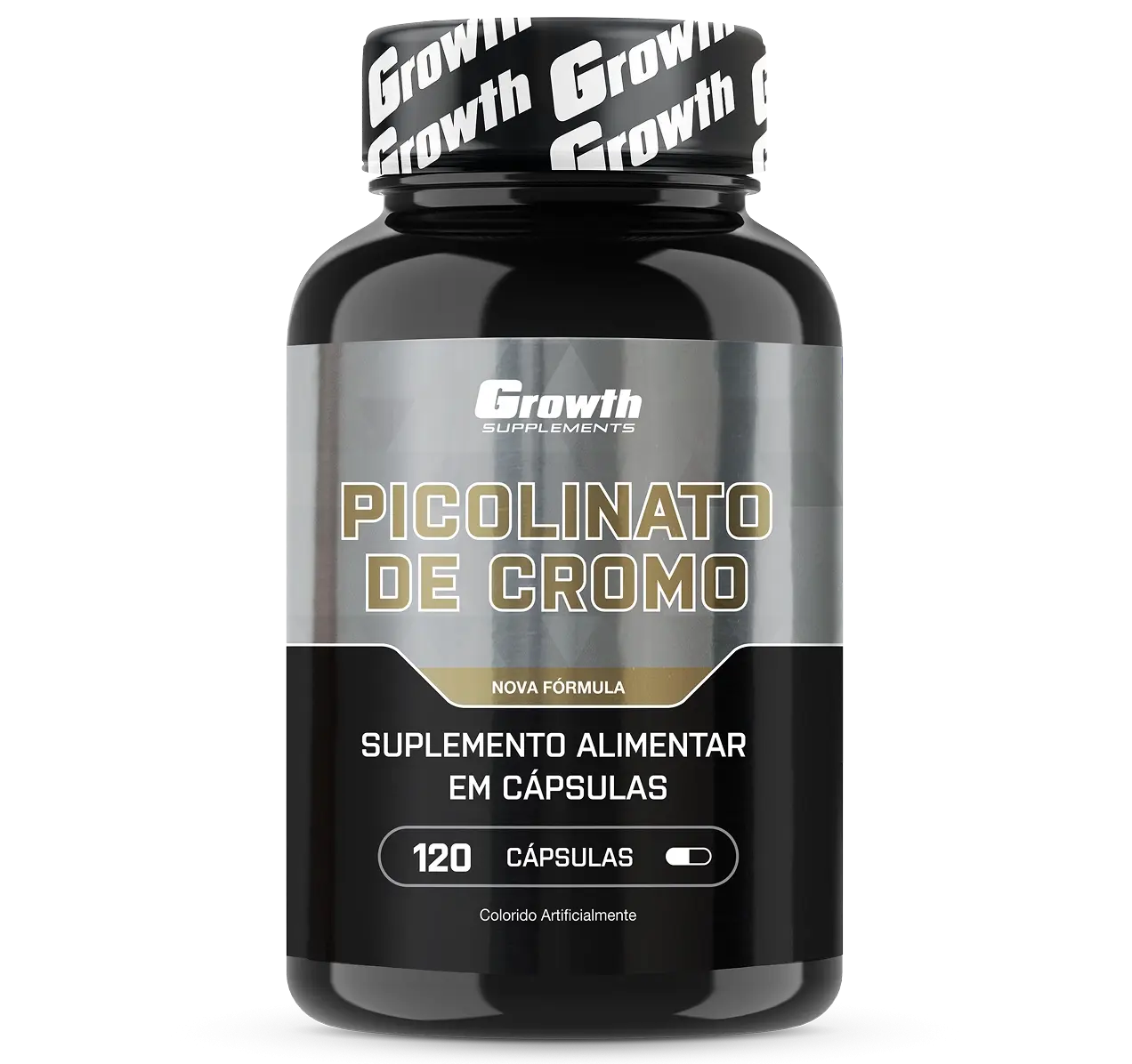 Picolinato de Cromo 120 Caps - Growth Supplements - Metabolismo de carboidratos