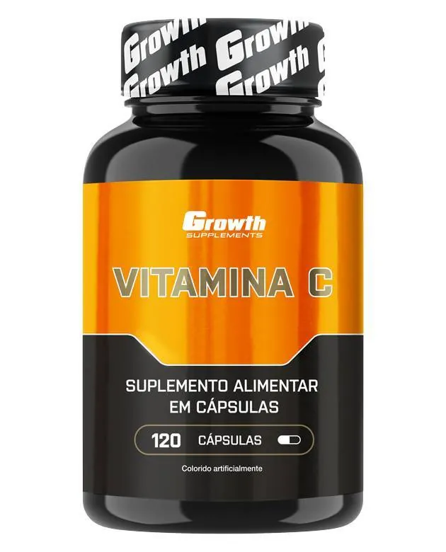 Vitamina C 120 Caps - Growth Supplements - Fortalece imunidade