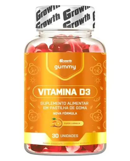 Vitamina D3 Gummy 30 Un - Growth Supplements - Formato gummy