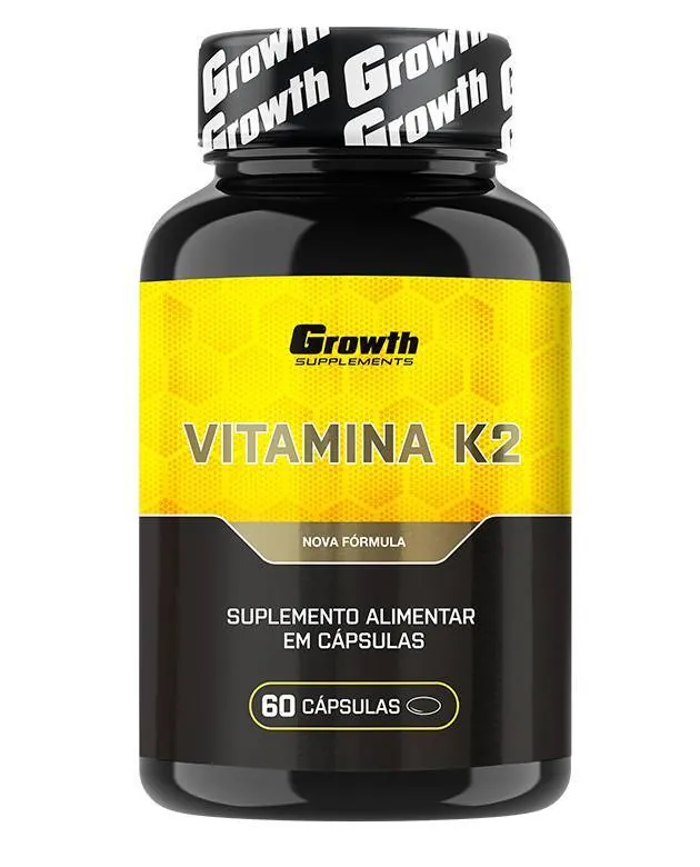 Vitamina K2 60 Cápsulas - Growth Supplements - Saúde óssea
