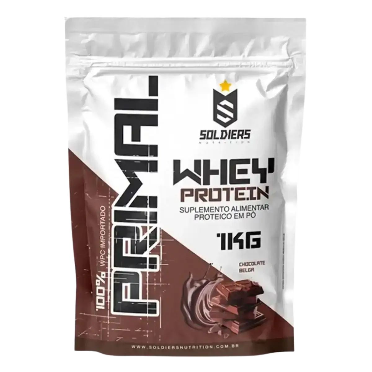 Whey Protein Concentrado Chocolate Belga 1kg - Soldiers Nutrition - Alto teor de proteína concentrada