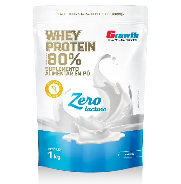 Whey Protein Zero Lactose 1Kg - Growth Supplements