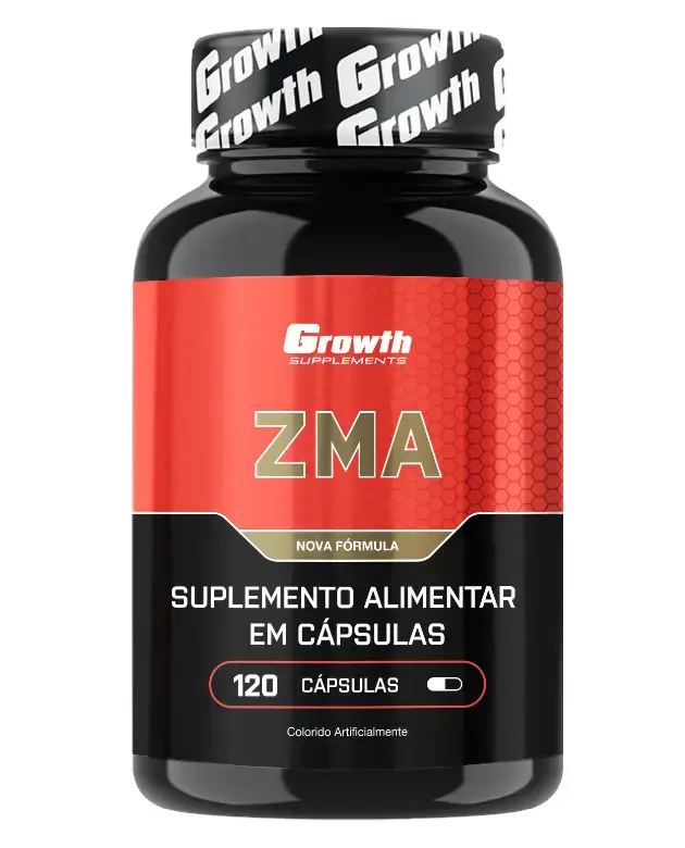 ZMA 120 Caps - Growth Supplements - Zinco + Magnésio + B6